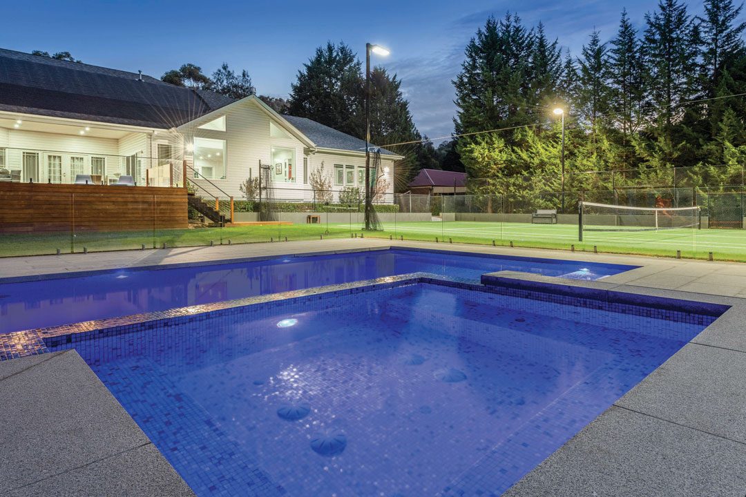 Melbourne Backyard Transformation With Tennis Court and Pool Builders